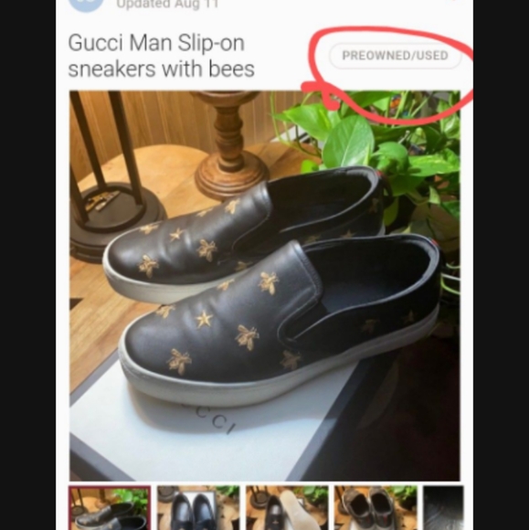 Men's Gucci leader slip ons